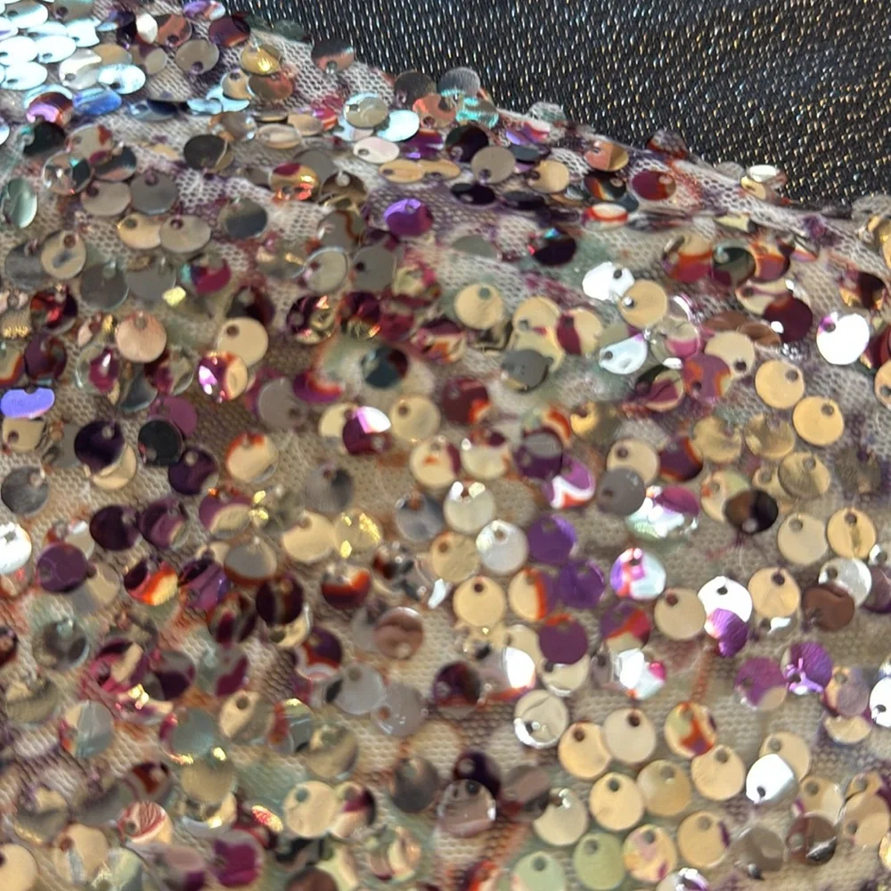 NWT J. Crew Skirt MINI faux wrap skirt silver purple‎ sequins side zipper Tag:6